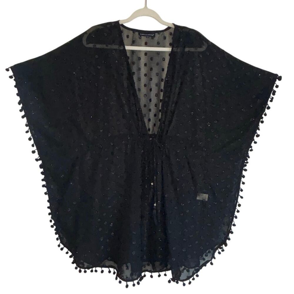 Black Sheer Swimsuit Coverup Club Z Collection Size 2X